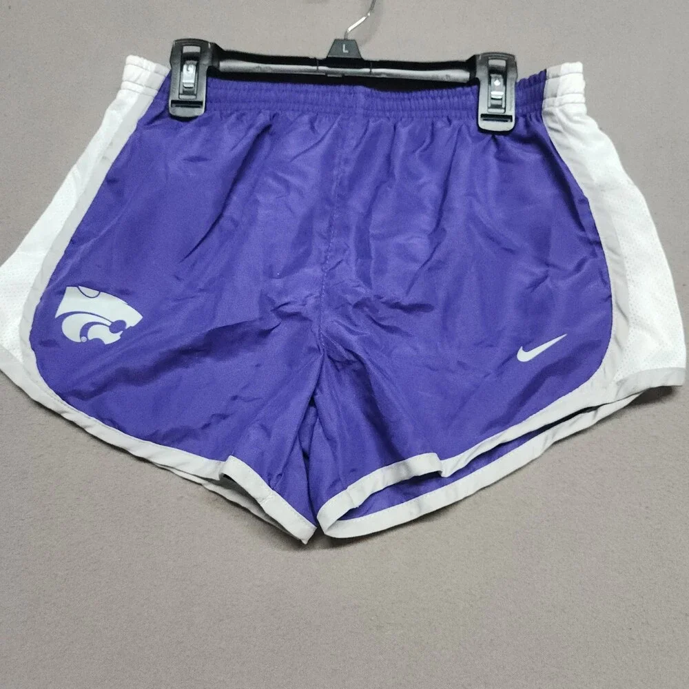 Nike Kansas State Wildcats Girls Tempo Shorts XL Purple White Athletic School